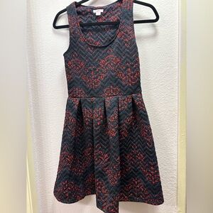 Xhilaration Black and Red Casual Dress